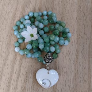 Burmese Jade with Silver Mala