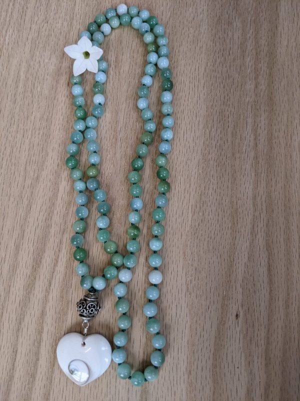 Burmese Jade with Silver Mala - Image 2