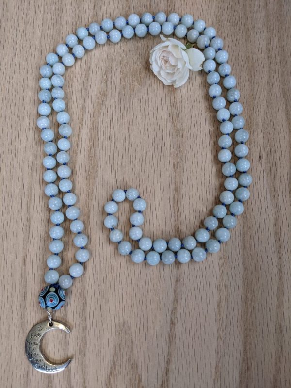 Pale blue Amazonite Mala - Image 2