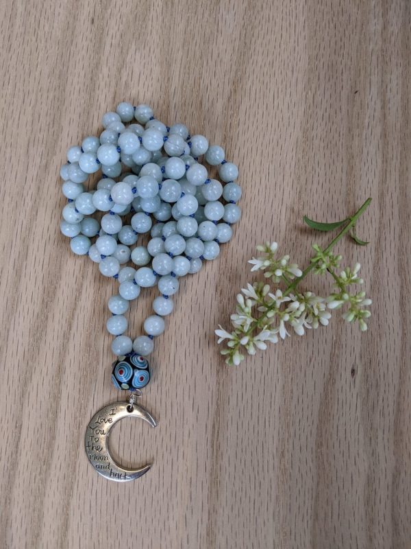 Pale blue Amazonite Mala