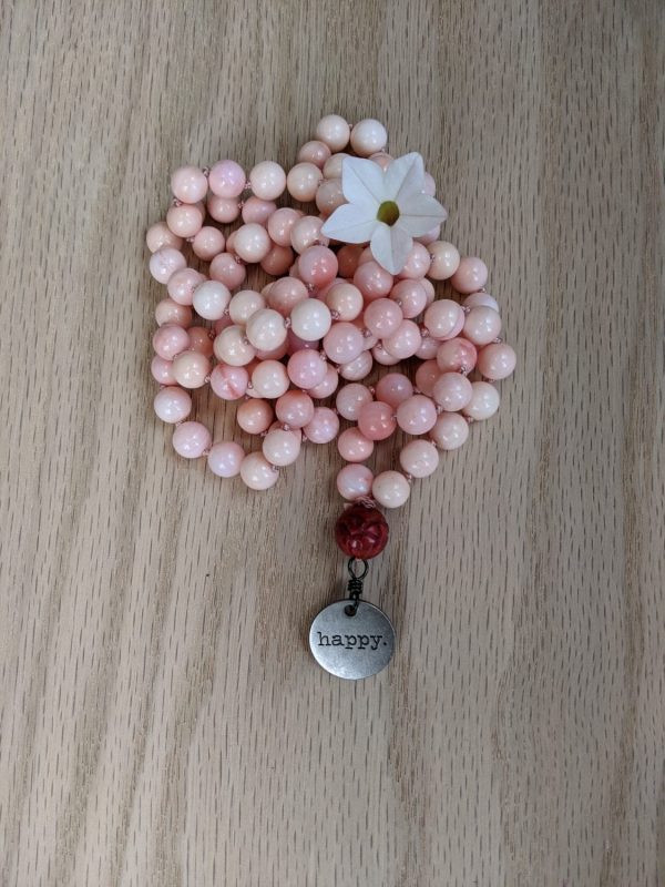 Queen Conch Shell with carved Coral Mala - Image 2